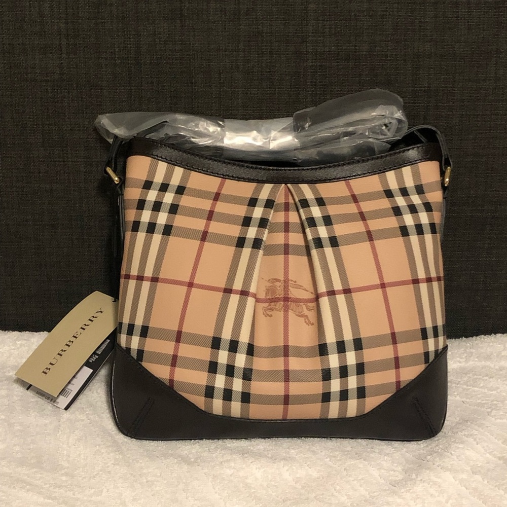 AUTHENTIC NWT Burberry Haymarket Hartham Crossbody